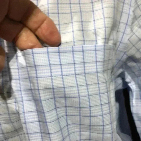 Black Brown 1826 Wrinkle Free, dressy button-down, chest pocket, size 15.5 34/35 - Picture 3 of 11